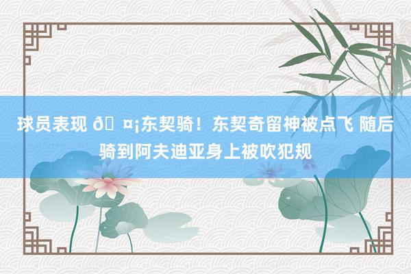 球员表现 🤡东契骑！东契奇留神被点飞 随后骑到阿夫迪亚身上被吹犯规