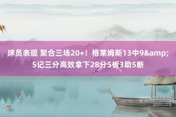 球员表现 聚合三场20+！格莱姆斯13中9&5记三分高效拿下28分5板3助5断