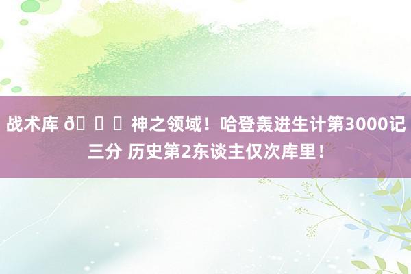 战术库 😀神之领域！哈登轰进生计第3000记三分 历史第2东谈主仅次库里！