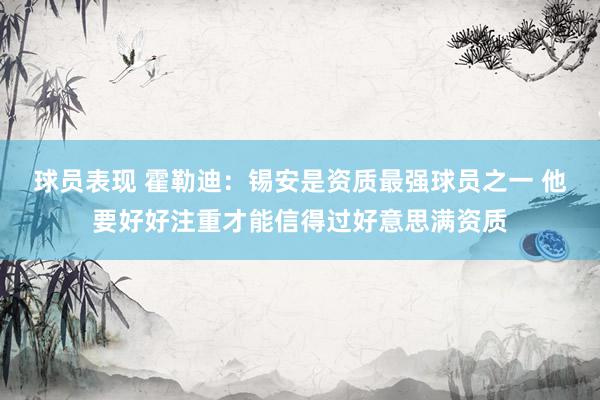 球员表现 霍勒迪：锡安是资质最强球员之一 他要好好注重才能信得过好意思满资质