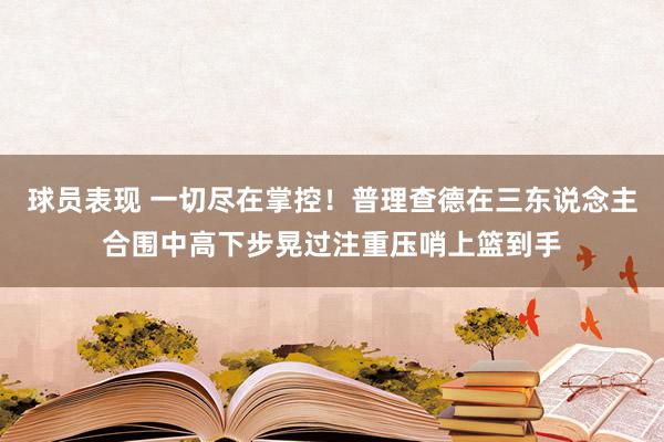 球员表现 一切尽在掌控！普理查德在三东说念主合围中高下步晃过注重压哨上篮到手